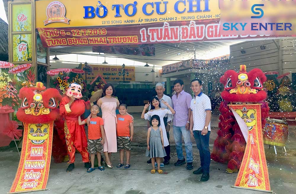 CUNG CẤP ĐOÀN LÂN SƯ RỒNG KHAI TRƯƠNG QUÁN BÒ TƠ ÚT NGÂN TẠI HÓC MÔN